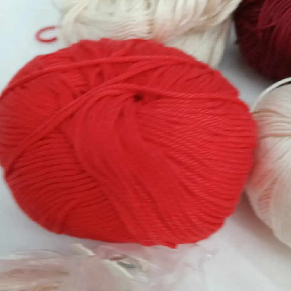 6X New Bernat Cassino 100% Mercerized Cotton Yarn 50 Grams Mixed